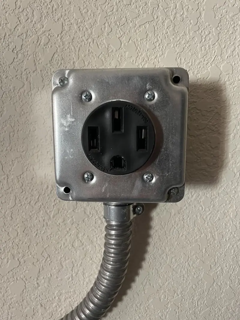 NEMA 14-50 outlet installed for Electrical Panel Upgrade in Blythe